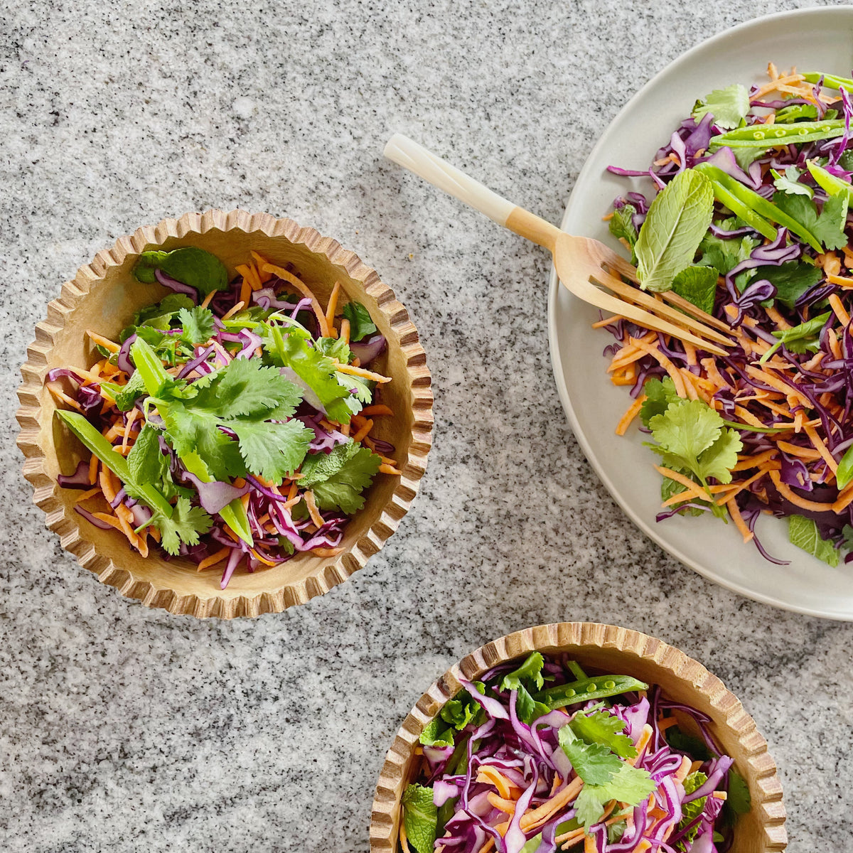 Almond Butter Miso Herby Slaw Recipe | Pip & Nut